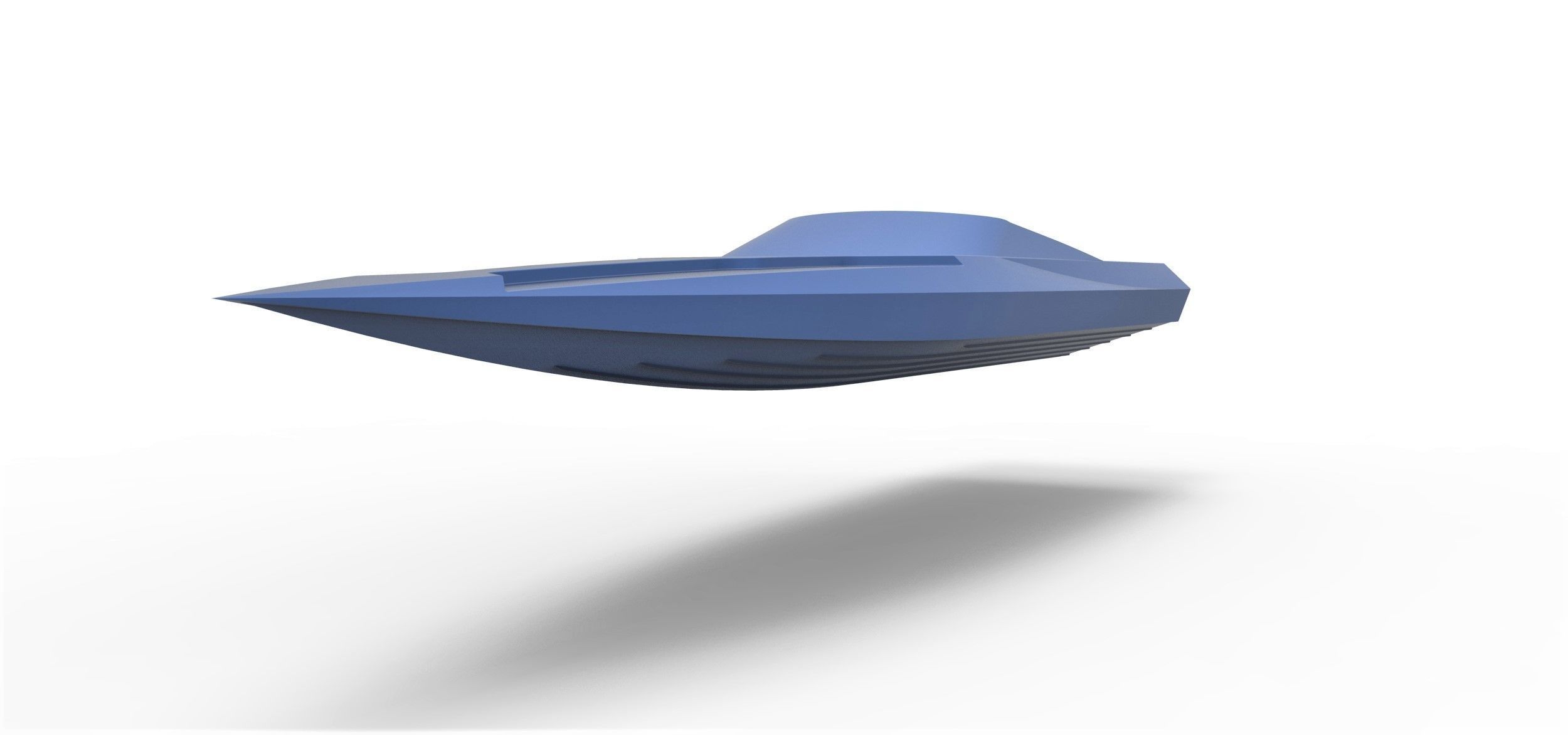 Speed boat hull Scale 1 to 24 3D print model_3