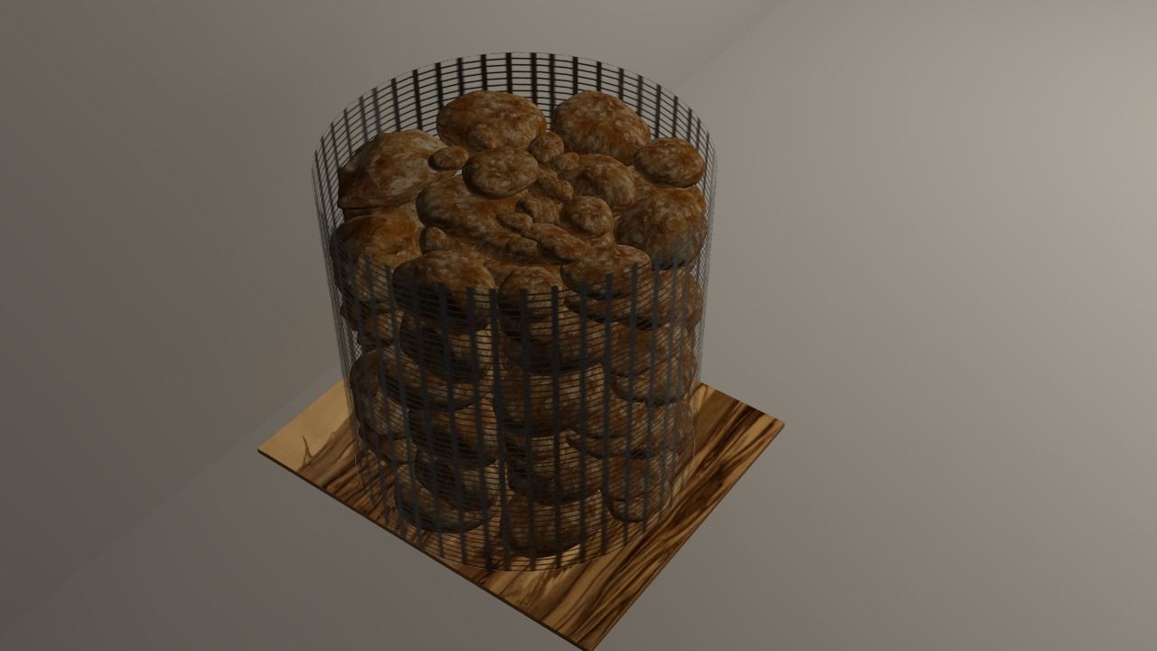 Stones pile of coal 3D model_6