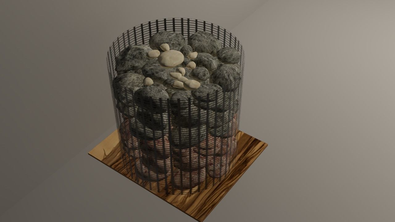Stones pile of coal 3D model_5