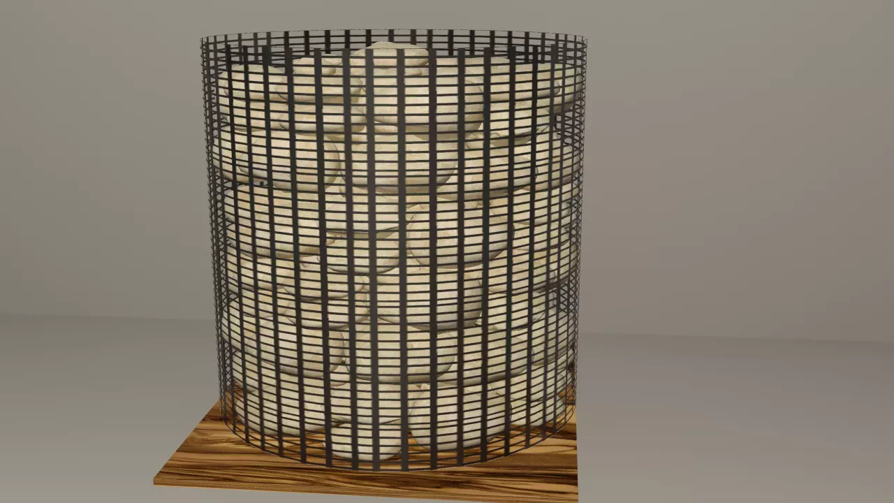 Stones pile of coal 3D model_0