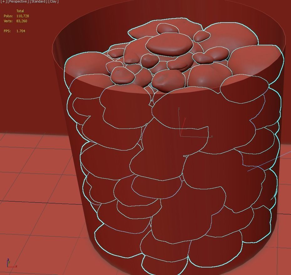 Stones pile of coal 3D model_11