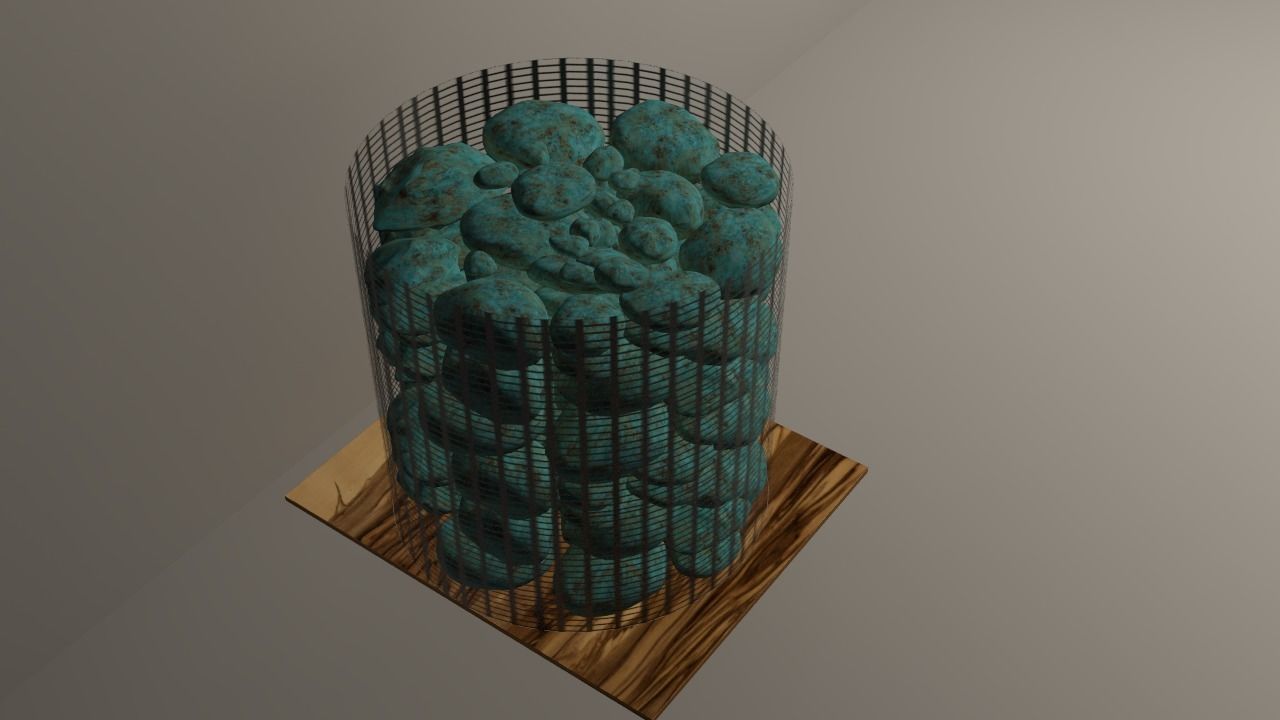 Stones pile of coal 3D model_10