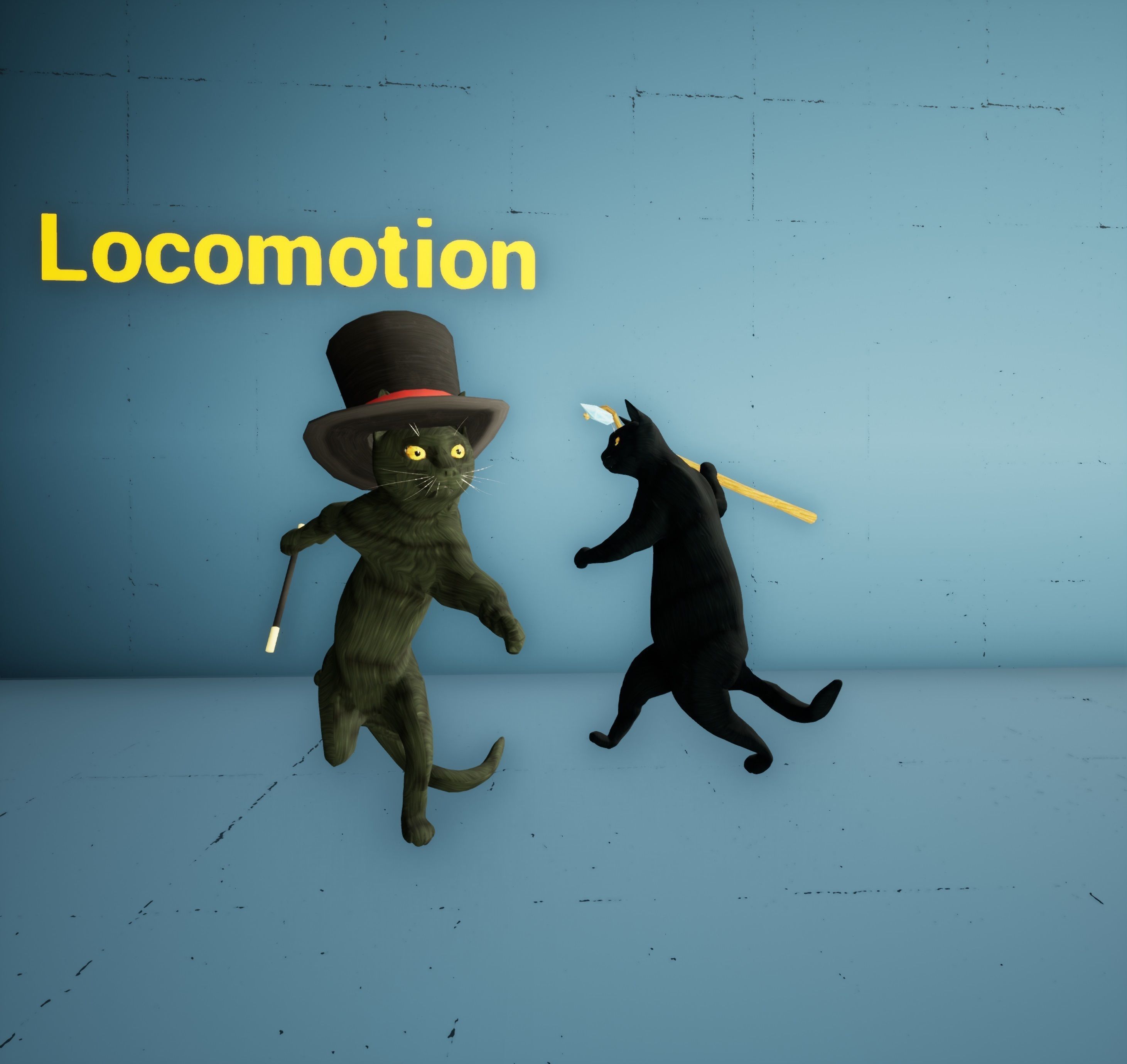 Magic Cats 55 Animations with Props Wizard RPG Character Low-poly 3D model_2