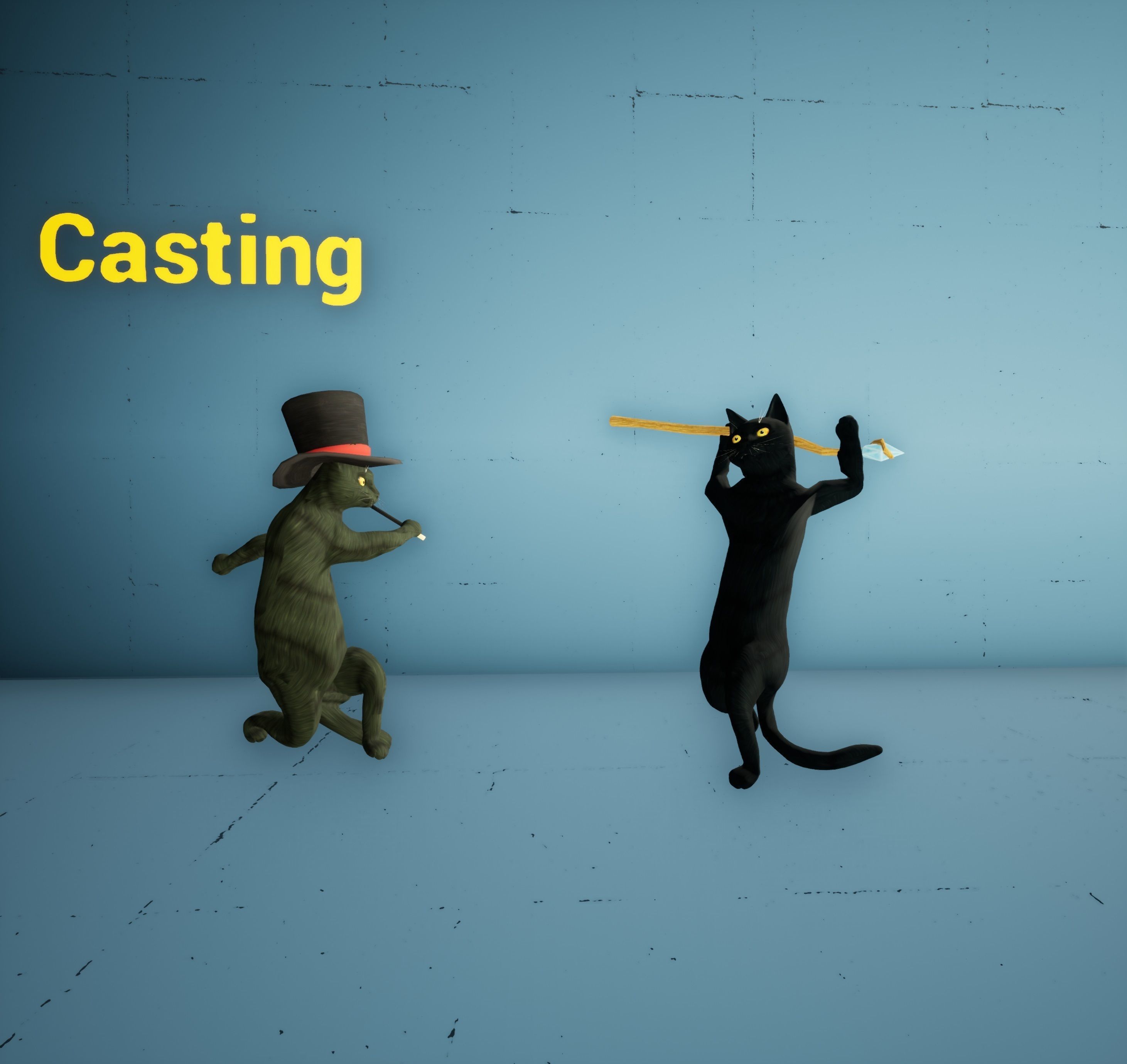 Magic Cats 55 Animations with Props Wizard RPG Character Low-poly 3D model_3