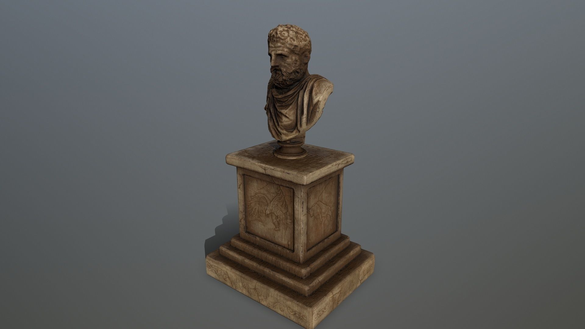 hercules bust Low-poly 3D model_1