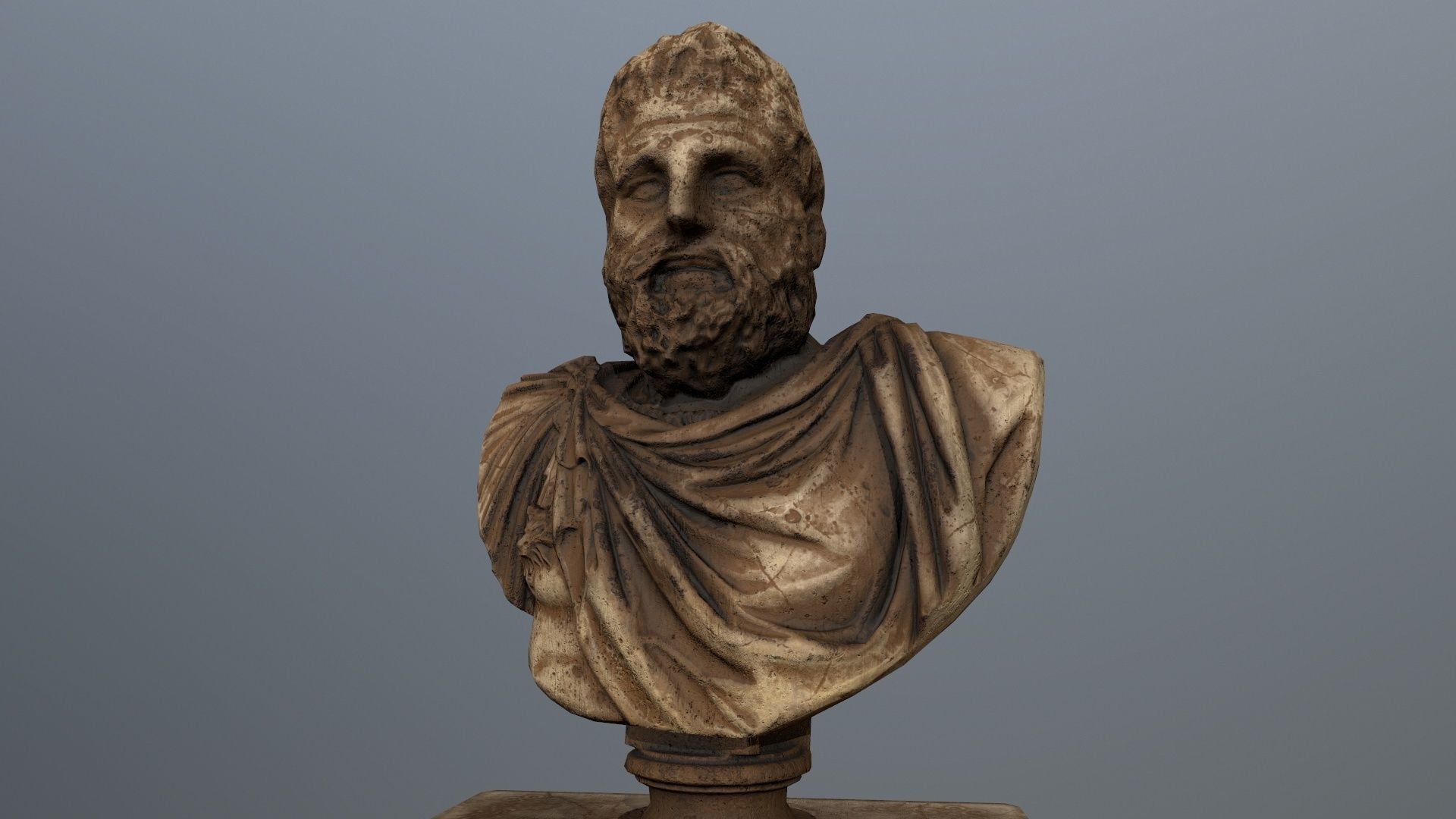hercules bust Low-poly 3D model_7