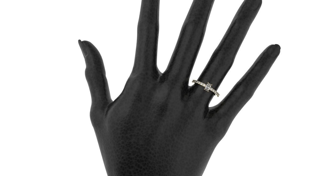 Ring Sapphire Infinite Engagement  3D print model_9