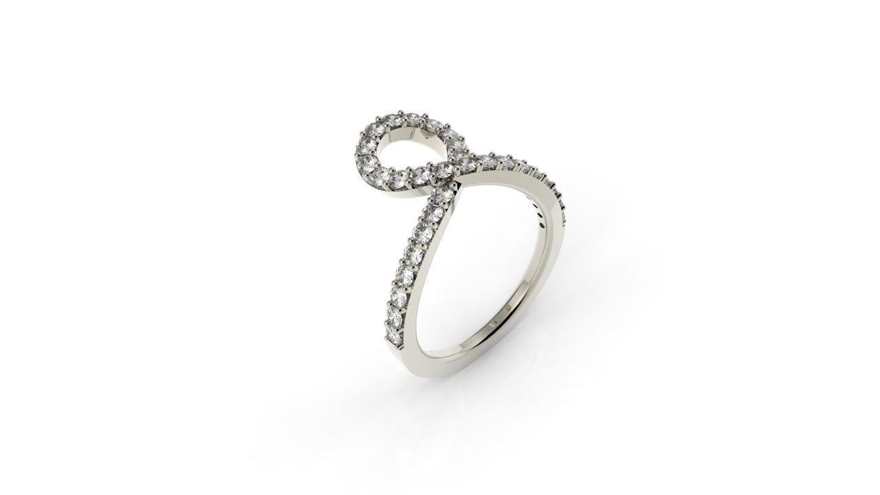 Ring Sapphire Infinite Engagement  3D print model_2