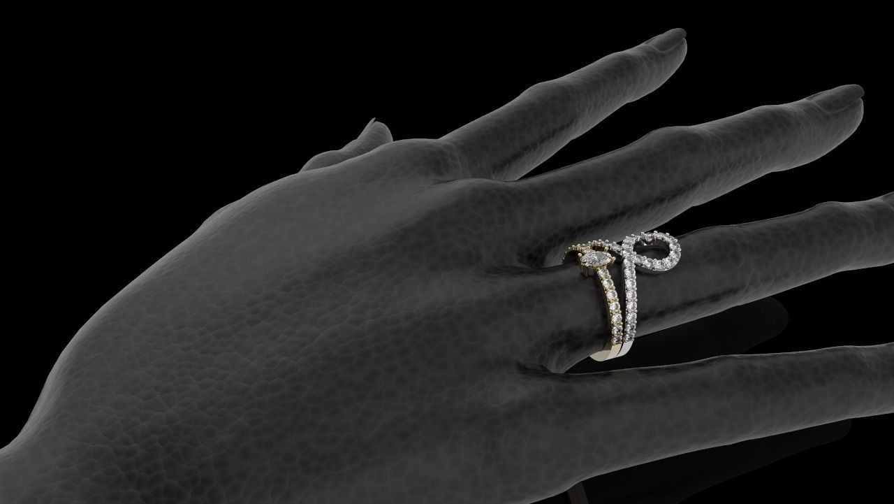 Ring Sapphire Infinite Engagement  3D print model_1