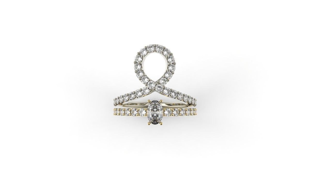 Ring Sapphire Infinite Engagement  3D print model_4