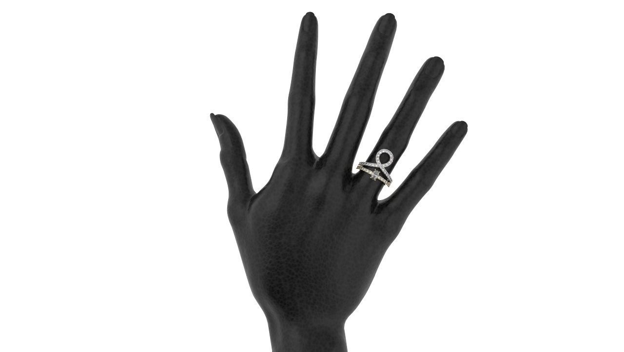 Ring Sapphire Infinite Engagement  3D print model_7