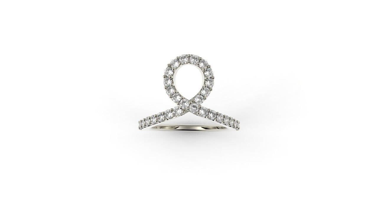Ring Sapphire Infinite Engagement  3D print model_6