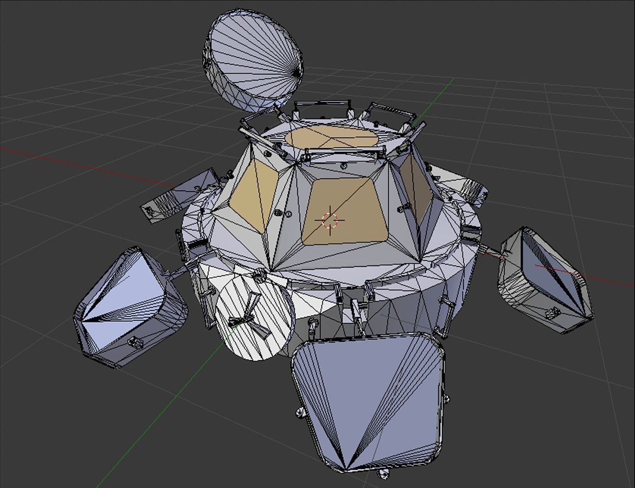 ISS Cupola module interior and exterior Low-poly 3D model_14