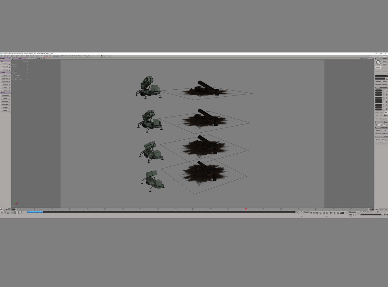 MIM-104 Patriot M903 Launcher Trailer Low-poly 3D model_11