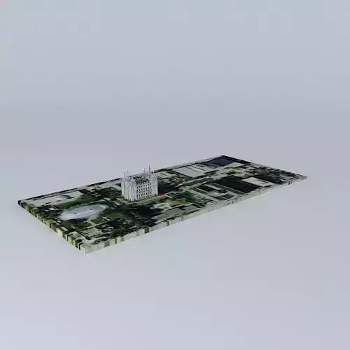 LDS. Salt Lake Temple Free 3D model