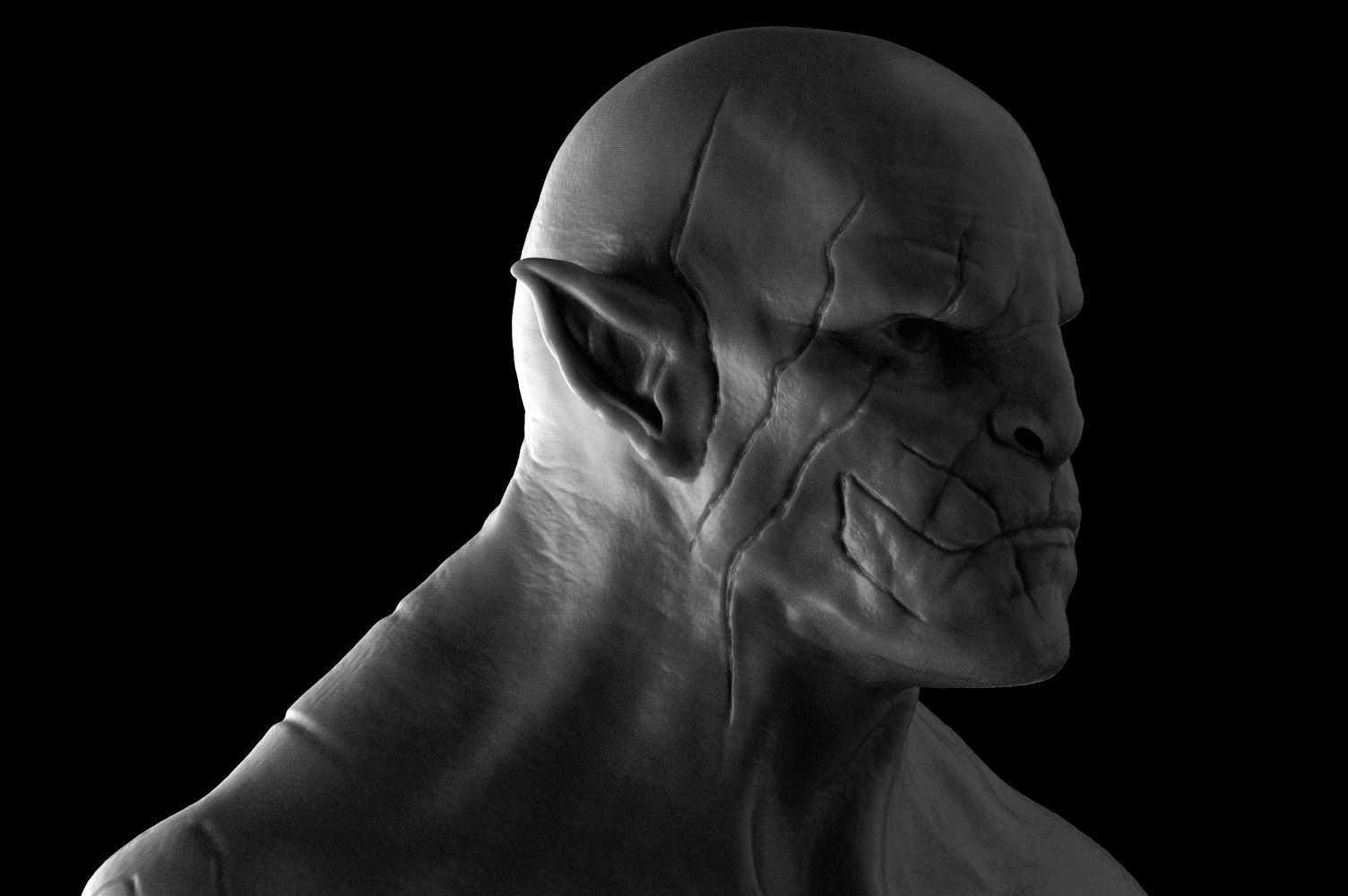 Azog Bust 3D print model_7