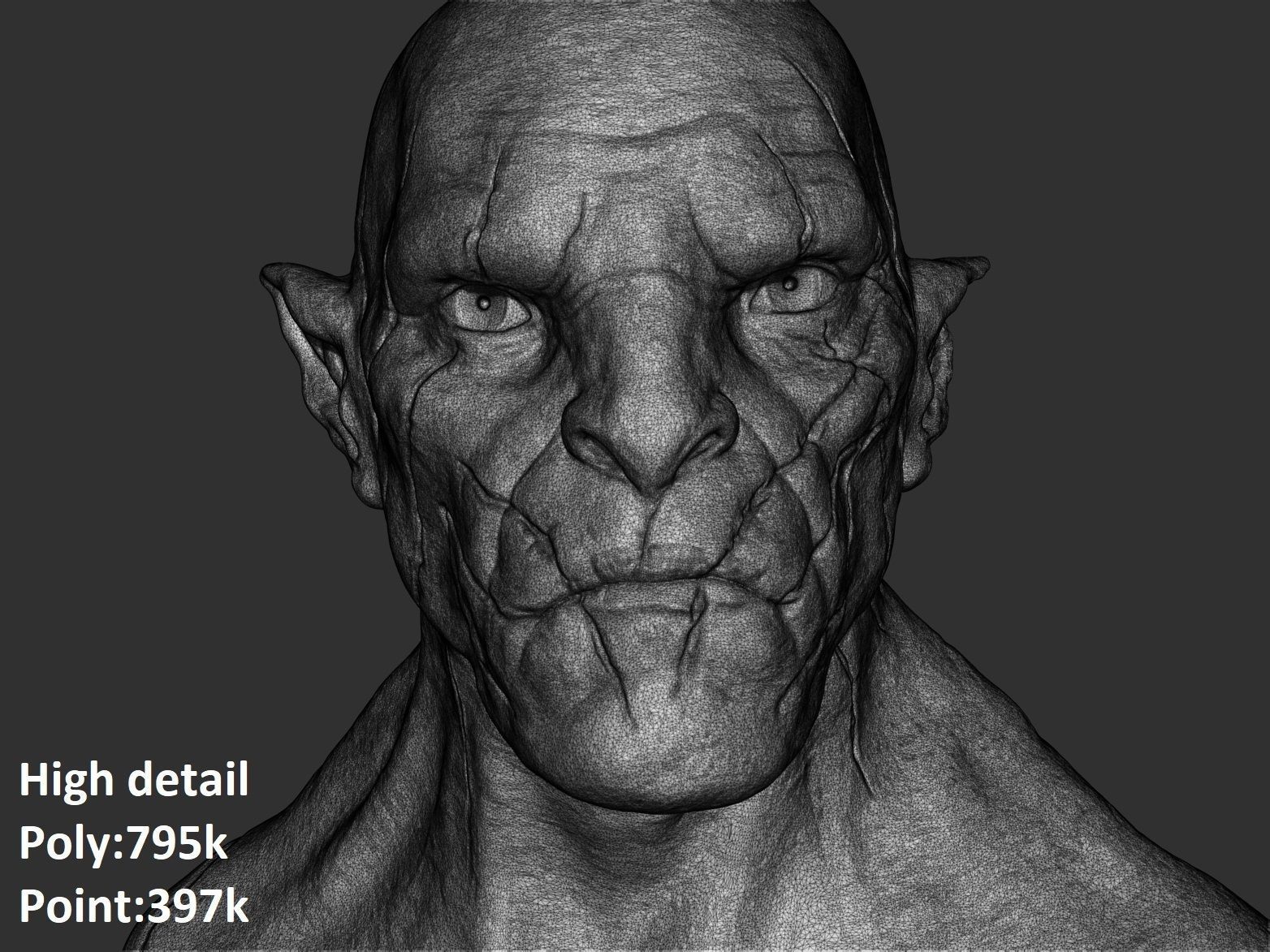 Azog Bust 3D print model_2