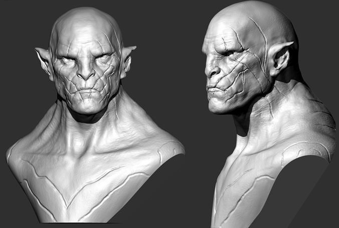 Azog Bust 3D print model