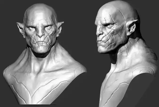 Azog Bust 3D print model