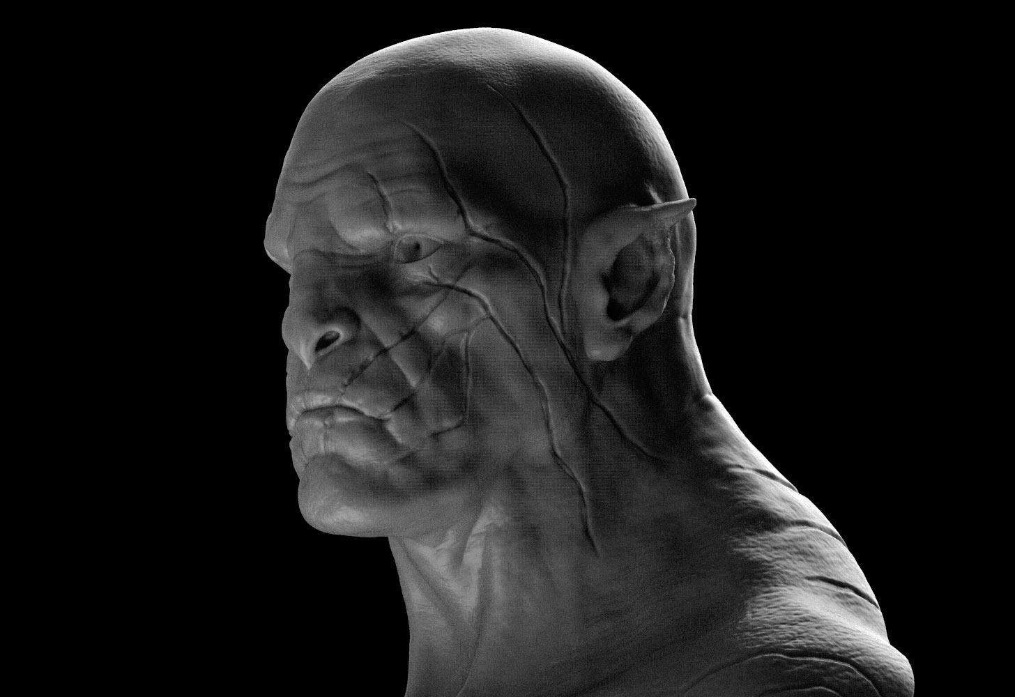Azog Bust 3D print model_5
