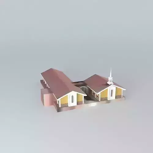 LDS. Centro de Reunion Mormon, Santa Maria del Tule, Oaxaca, ... Free 3D model