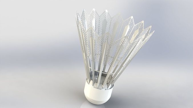 Shuttlecock badminton racket Free 3D model