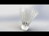 Shuttlecock badminton racket Free 3D model_1