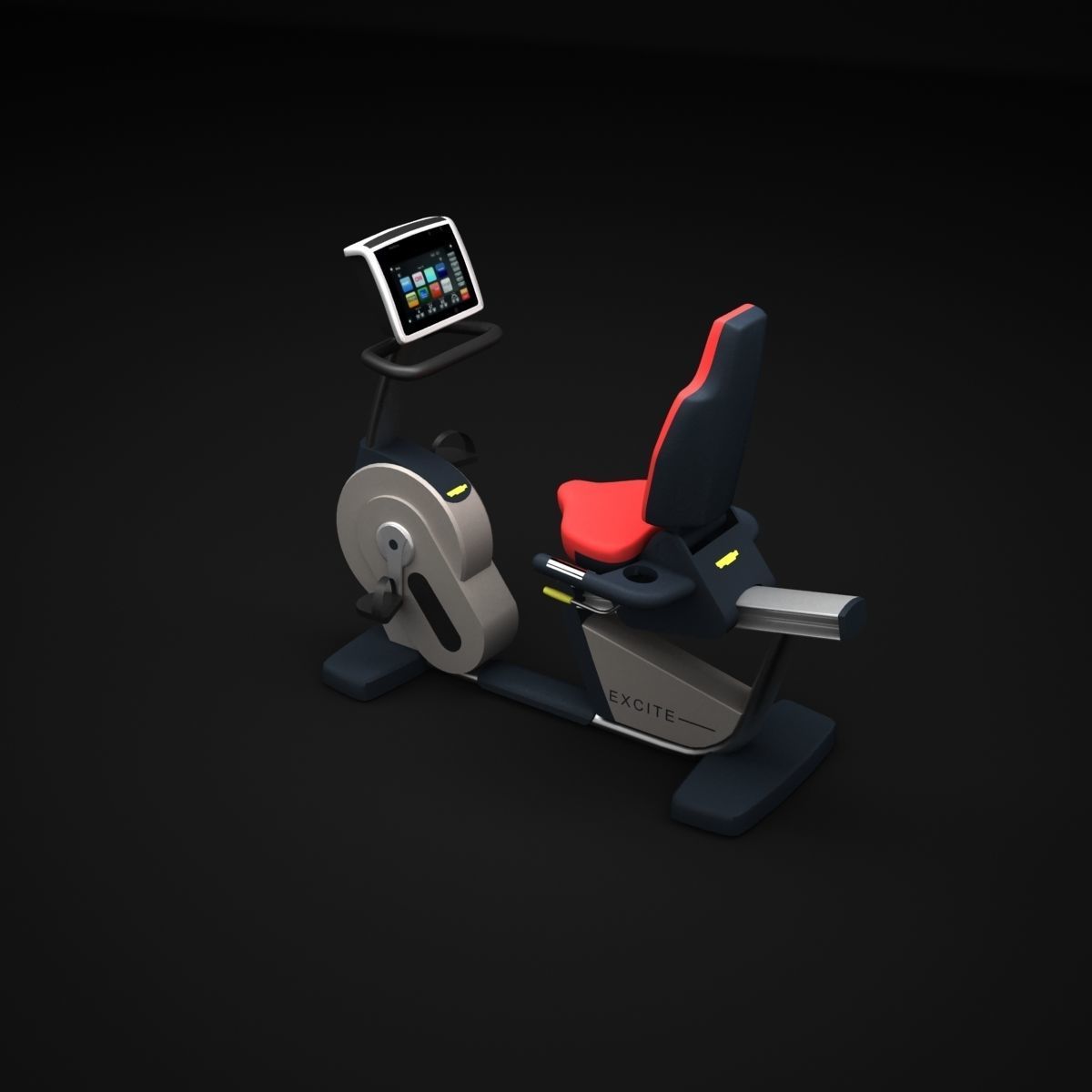 Recline machine 3D model_2