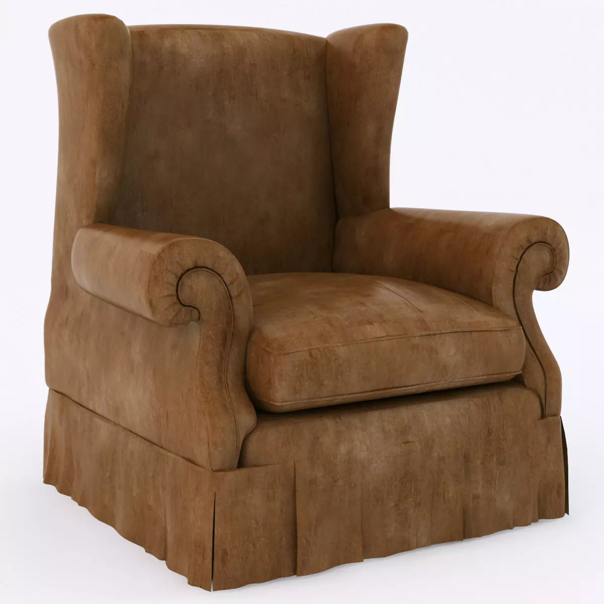 sinatra leather armchair 3D model_0
