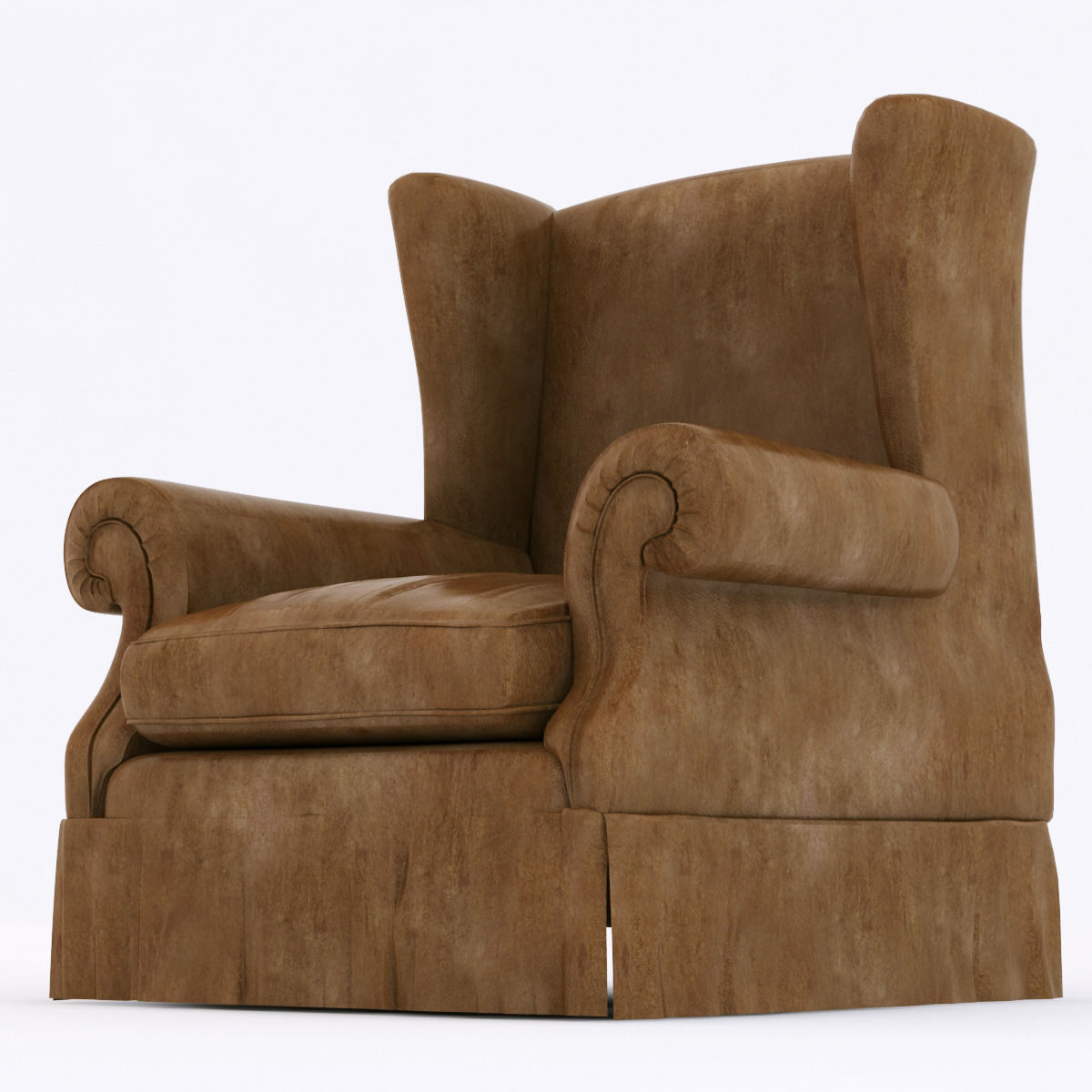 sinatra leather armchair 3D model_2