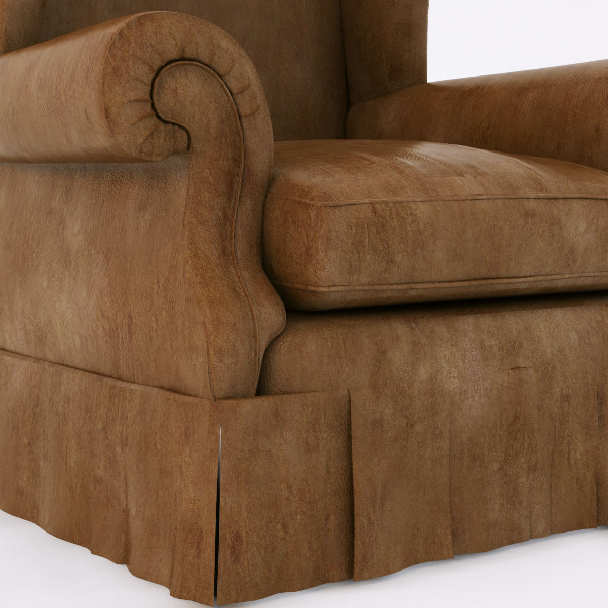sinatra leather armchair 3D model_3
