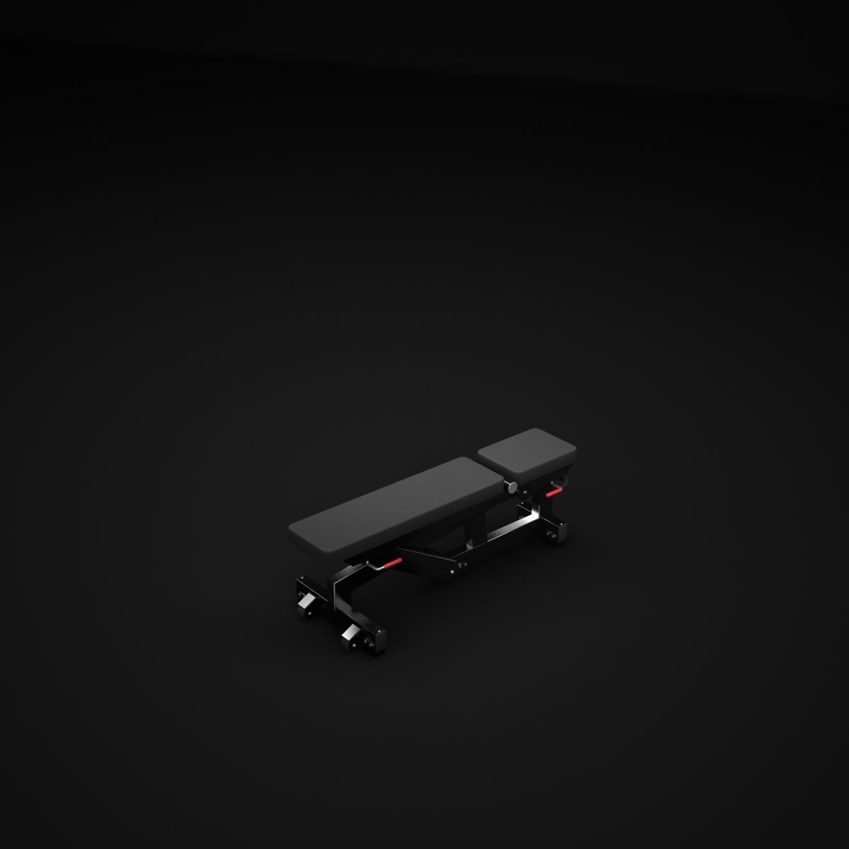 Adjustable bench 3D model_4