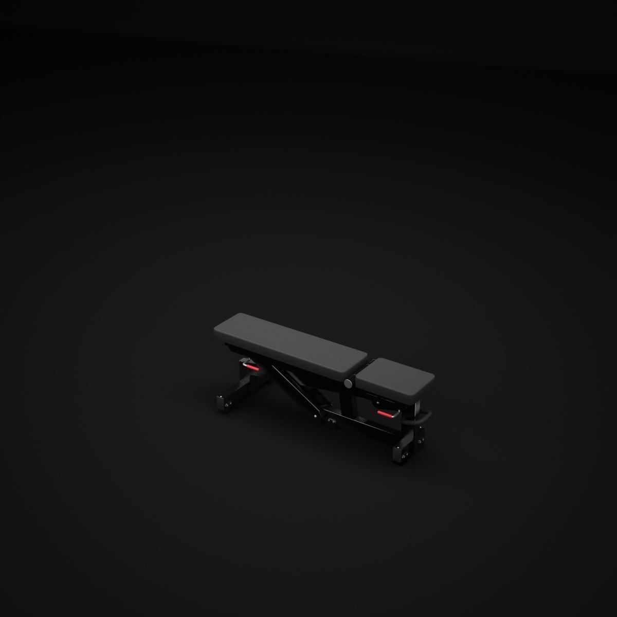 Adjustable bench 3D model_2