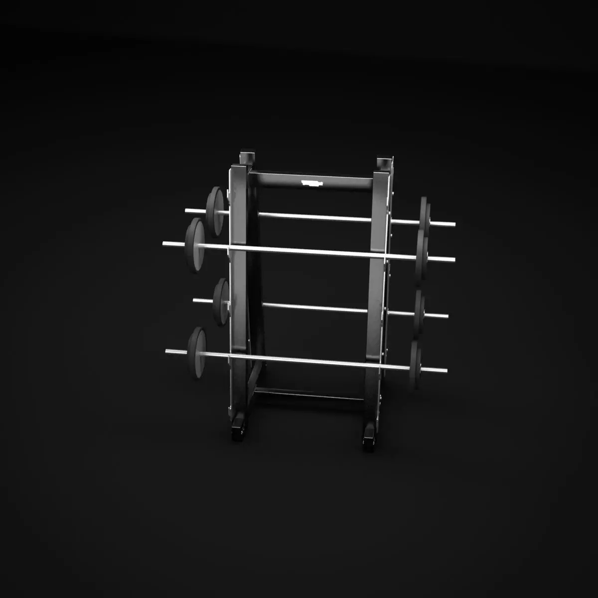 Barbell Rack 3D model_0