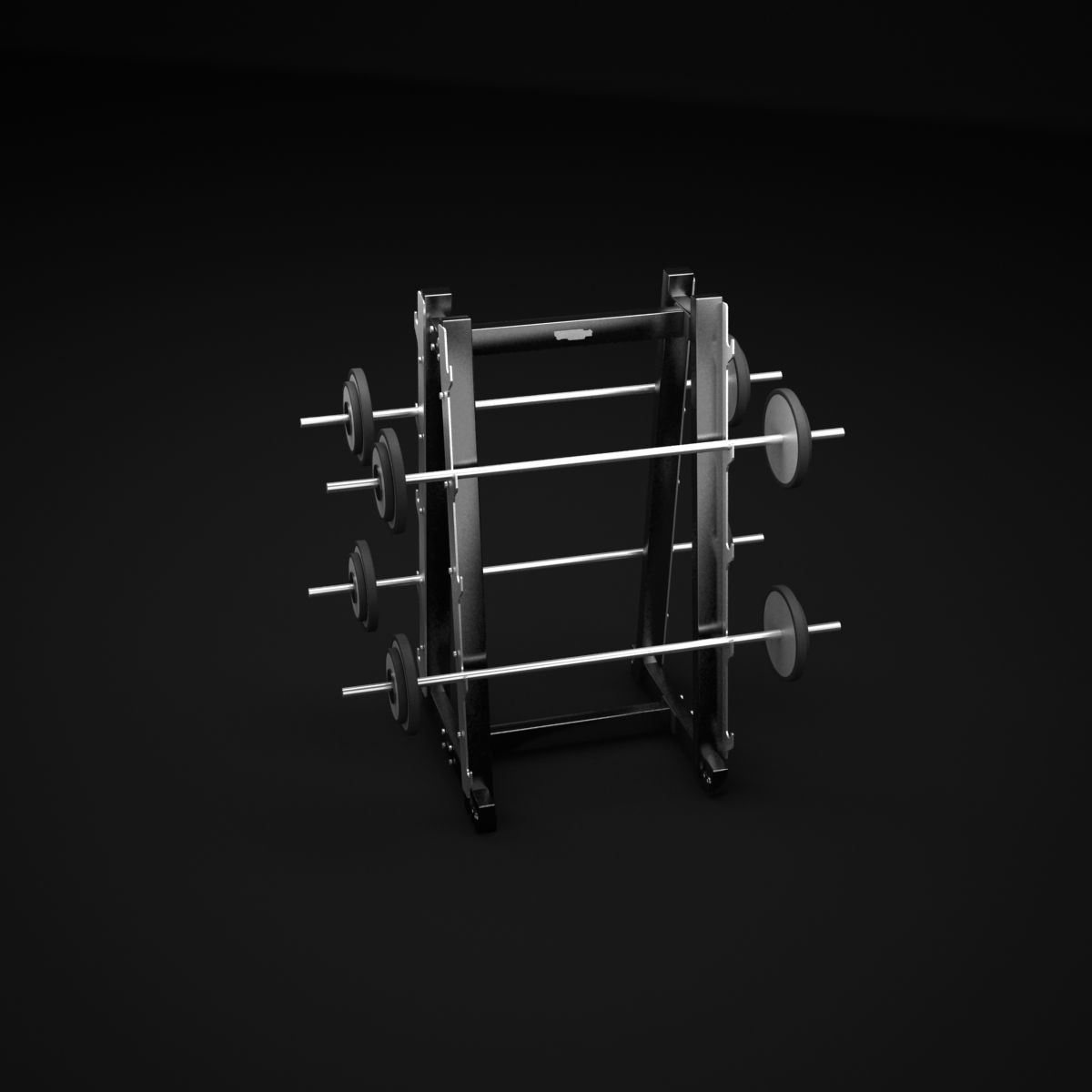 Barbell Rack 3D model_1