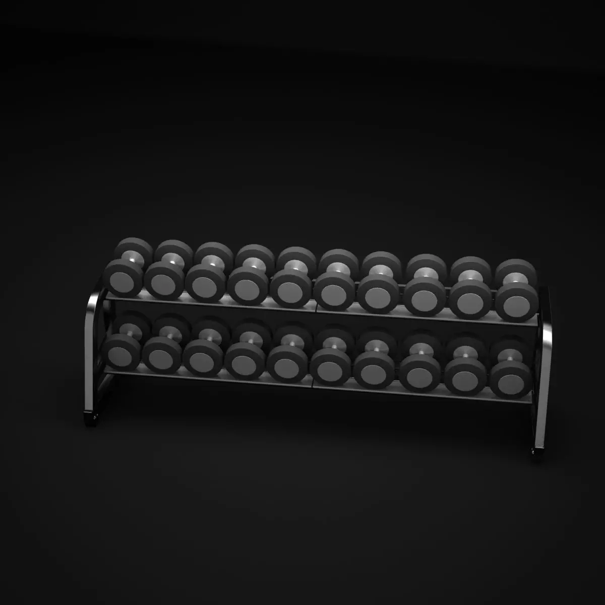 Dumbell dumbbell rack 3D model_0