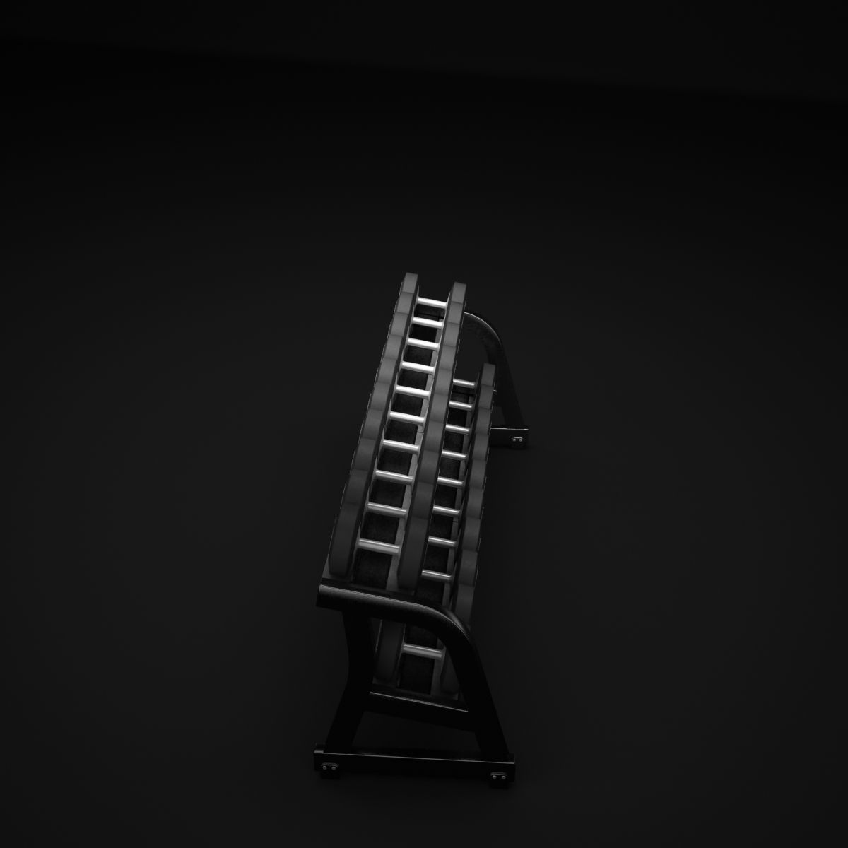 Dumbell dumbbell rack 3D model_3