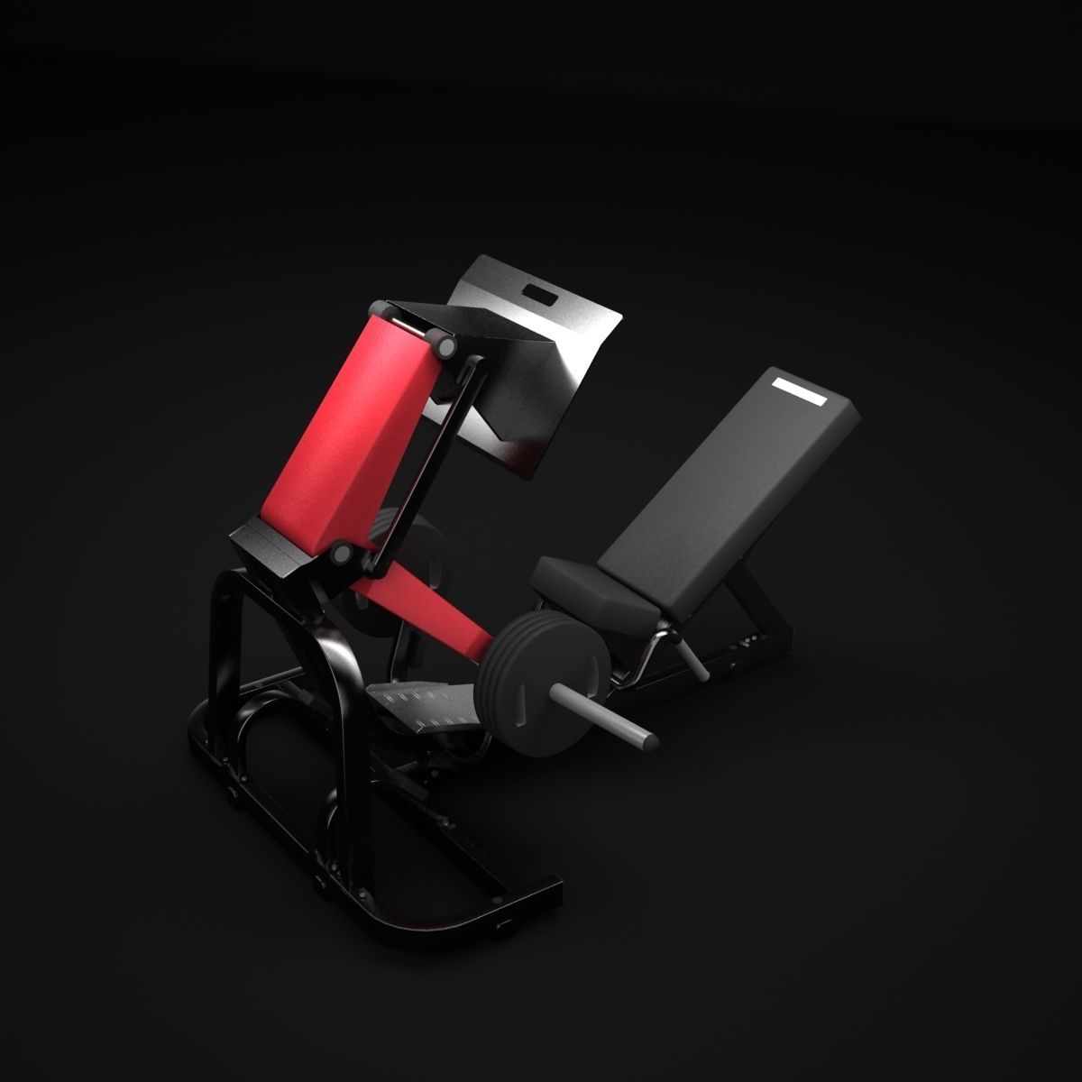 Leg Press 3D model_4