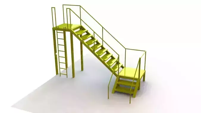 Stair ladder Free 3D model