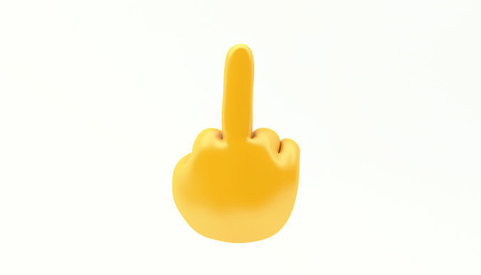 EMOJI HAND MIDDLE FINGER ICON  Low-poly 3D model