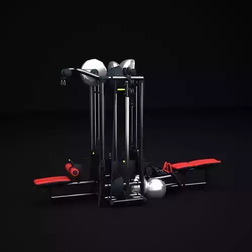 Multistation Fitness Cable Machine 3D model