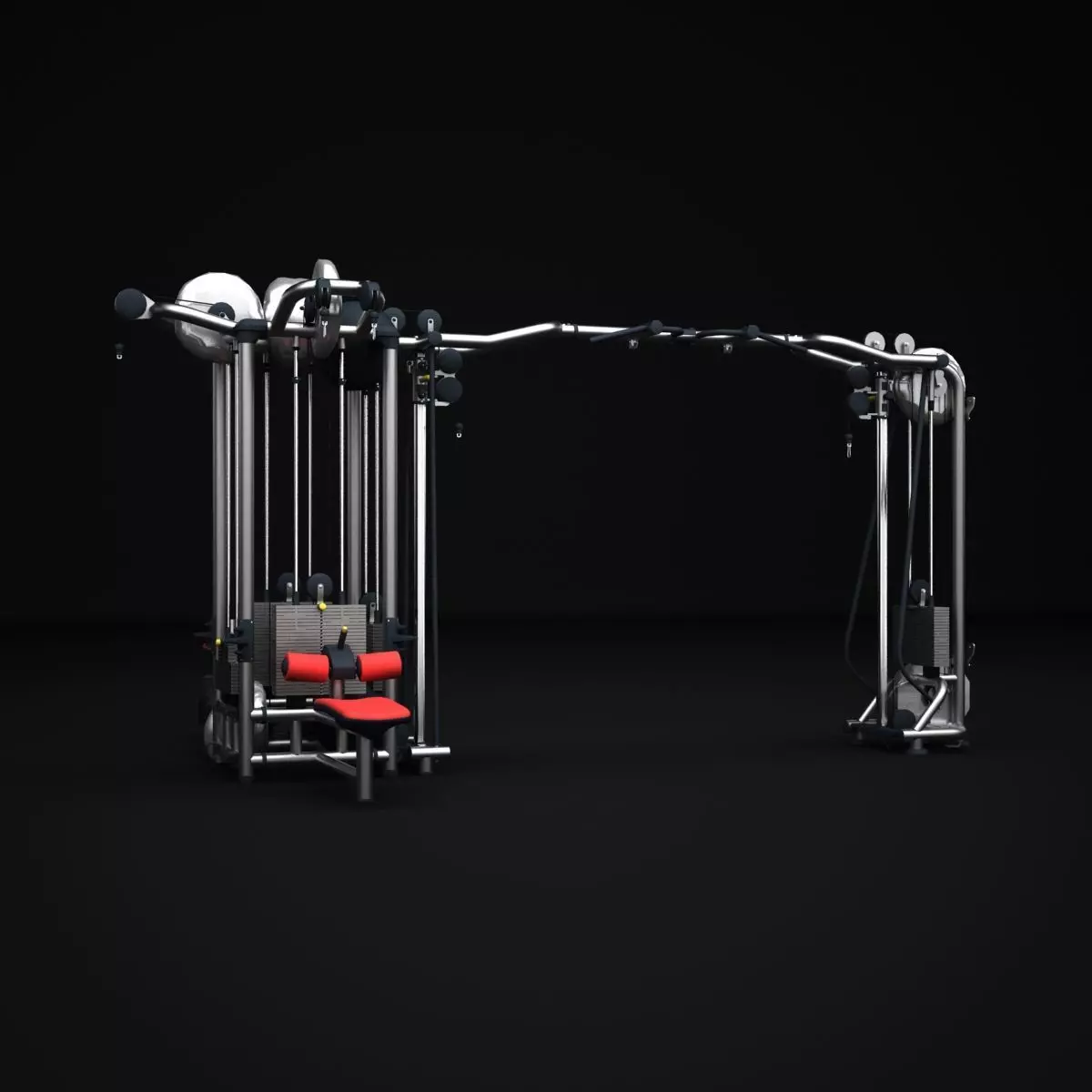 Multistation Fitness Cable Machine 3D model