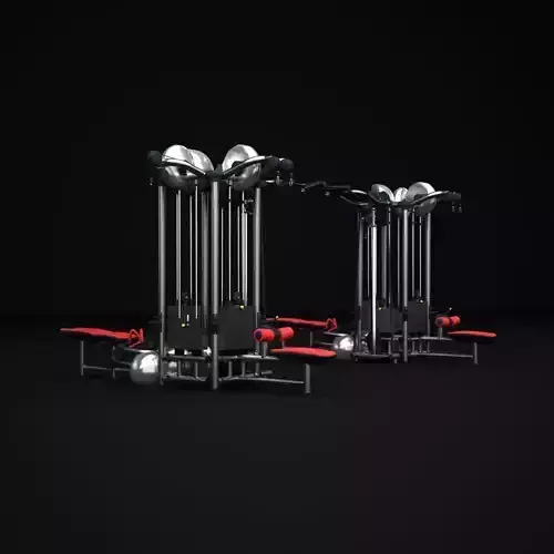 Multistation Fitness Cable Machine 3D model