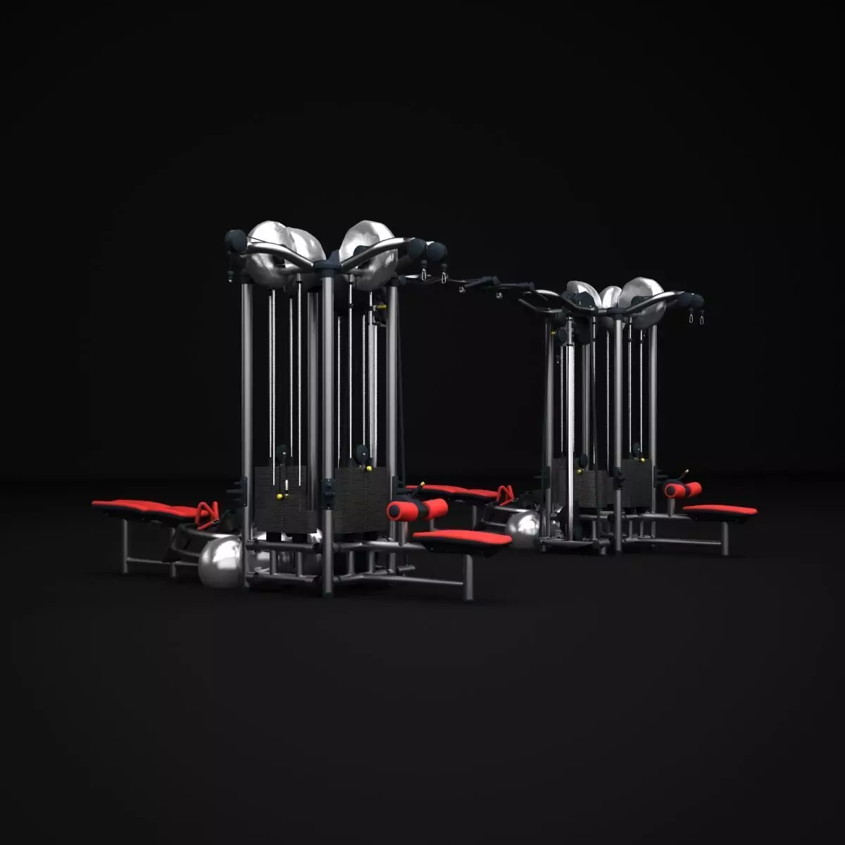 Multistation Fitness Cable Machine 3D model