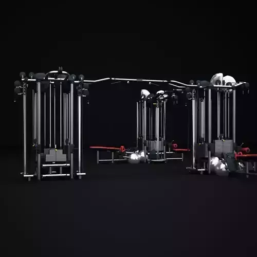 Multistation Fitness Cable Machine 3D model