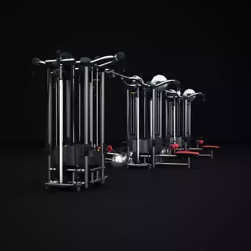 Multistation Fitness Cable Machine 3D model