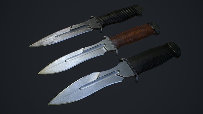 Knives knife Low-poly 3D model