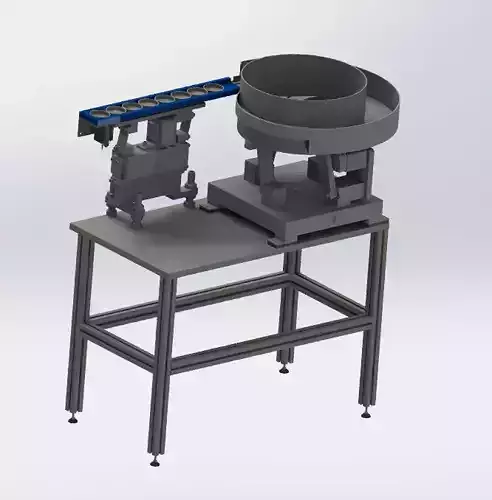 Vibration plate feeding mechanism 3D model