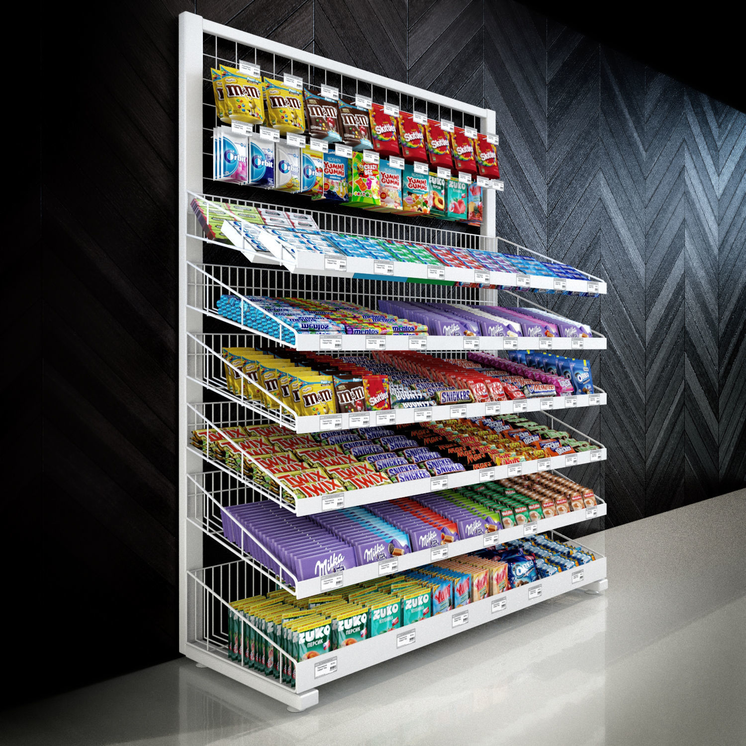 Candy rack 3D model_2