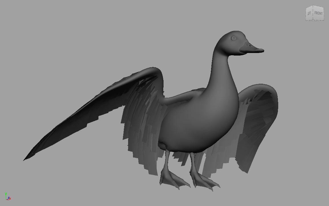 mallard duck flying in air 3D model_5